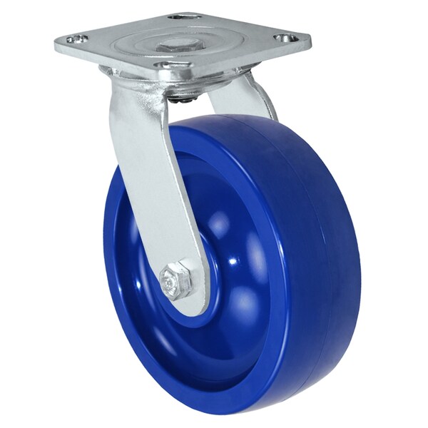 6" Stainless Swivel Caster, Solid Polyurethane Wheel, 900lbs Capacit